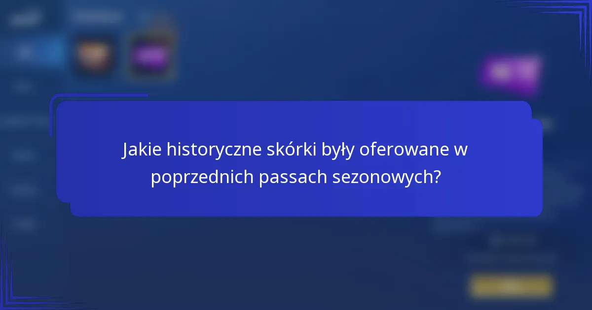Jakie historyczne skórki były oferowane w poprzednich passach sezonowych?